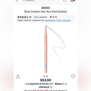 Gucci Eyeliner in Sky Blue celeste stylo contour des yeux